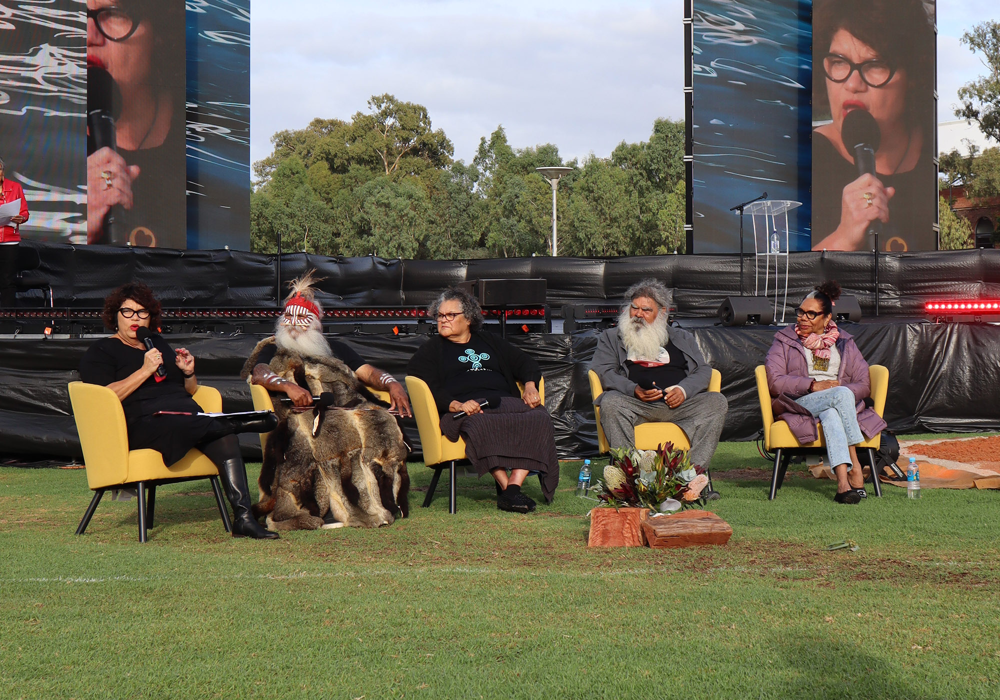 Activities during the Mourning in the Morning event at Elder Park.